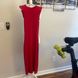 Gorgeous RED hot Micheal Kors fitted light sweater dress 🥰